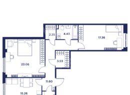 Продажа двухкомнатной квартиры в новостройке - г. Санкт-Петербург, внутригородское муниципальное образование Санкт-Петербурга город Кронштадт, Цитадельская дорога, участок 10 