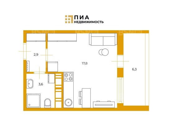 Продажа однокомнатной квартиры - Октябрьская набережная, д.34, корп.4 