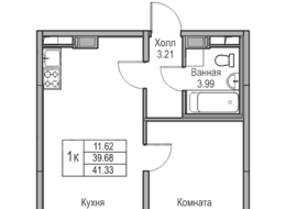 Продажа однокомнатной квартиры в новостройке - г. Санкт-Петербург, 3-я Конная Лахта, участок 9, (северо-восточнее дома 45, литера Д по 3-ей Конной Лахте)
 