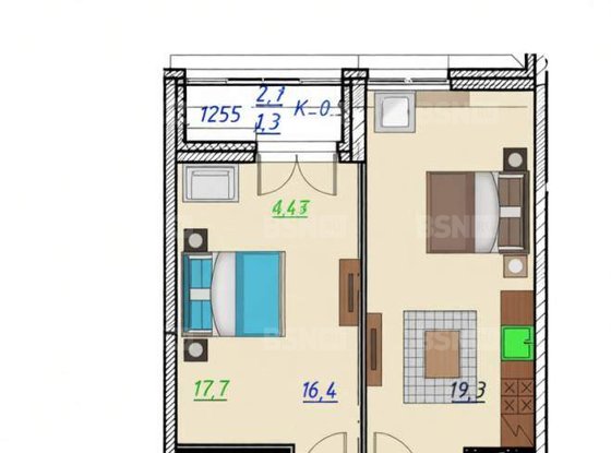 Продажа двухкомнатной квартиры - Дыбенко улица, д.2, стр1 