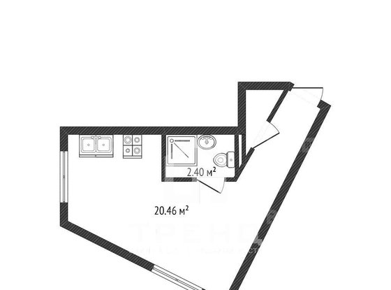 Продажа однокомнатной квартиры - Орджоникидзе улица, д.44, корп.2 