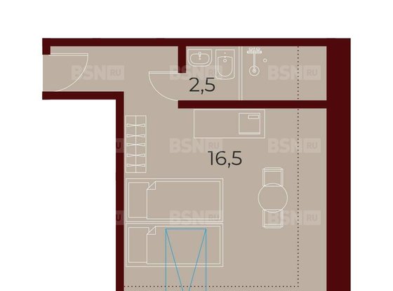 Продажа однокомнатной квартиры - Константина Заслонова улица, д.8, Б 