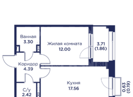 Продажа однокомнатной квартиры в новостройке - г. Санкт-Петербург, внутригородское муниципальное образование Санкт-Петербурга город Кронштадт, Цитадельская дорога, участок 10 