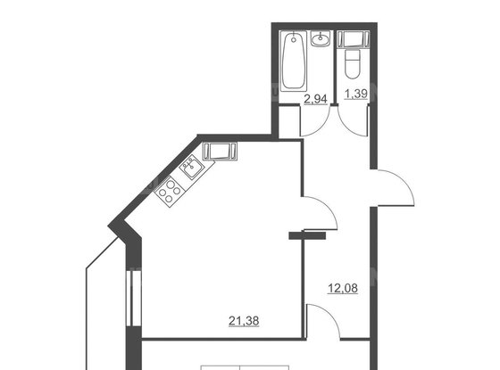 Продажа однокомнатной квартиры - городской поселок имени Свердлова, Западный проезд, д.13/1 
