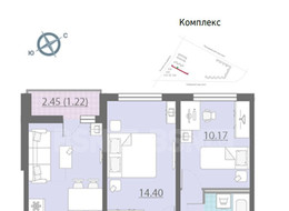 Продажа двухкомнатной квартиры - Санкт-Петербург, Красногвардейский район, Северный пр-кт., д.123, к.1 