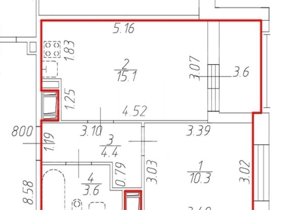 Продажа однокомнатной квартиры - Уральская улица, д.21, корп.1 