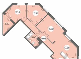 Продажа трехкомнатной квартиры в новостройке - Санкт-Петербург, Ленинский пр., уч. 270 (северо-западнее пересечения ул. Доблести и ул. Маршала Захарова) 