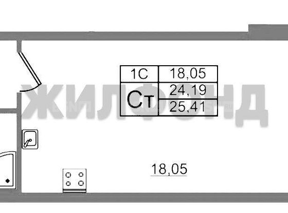 Продажа однокомнатной квартиры - Пулковское шоссе, д.89, корп.2 литера В 