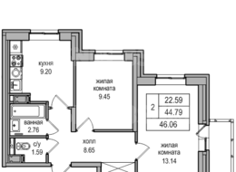 Продажа двухкомнатной квартиры в новостройке - Толубеевский проезд, д. 34, корп. 2 