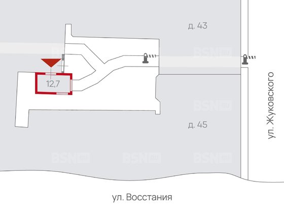 Продажа отдельно стоящего здания - Жуковского улица, д.45, литера Б 