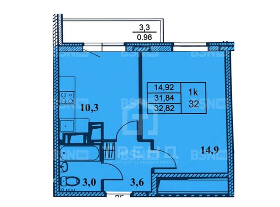 Продажа однокомнатной квартиры - Мурино, Авиаторов Балтики проспект, д.17 