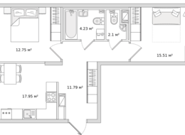 Продажа двухкомнатной квартиры в новостройке - ул. Белоостровская, д. 10, корпус 3 