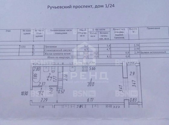Продажа однокомнатной квартиры - Мурино, Ручьевский проспект, д.1/24 