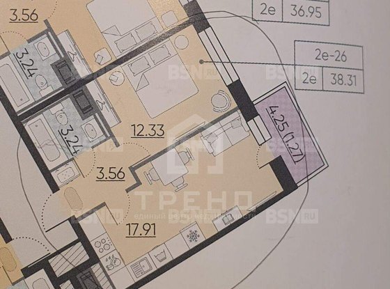 Продажа однокомнатной квартиры - Чёрной речки набережная, д.5 