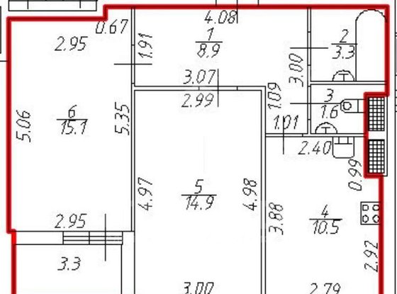 Продажа двухкомнатной квартиры - Обуховской Обороны проспект, д.195 