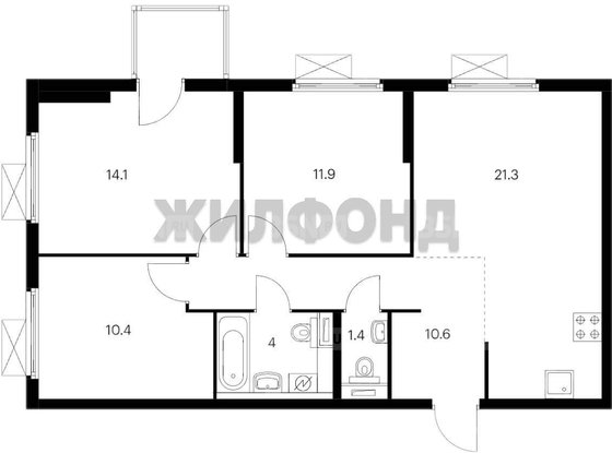 Продажа трехкомнатной квартиры - Лиговский проспект, д.242, литера В 