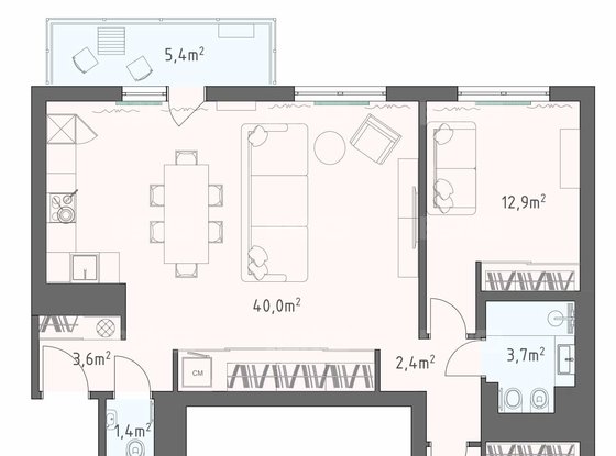 Аренда трехкомнатной квартиры - Петровский проспект, д.24, корп.3 