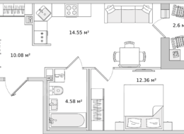 Продажа однокомнатной квартиры в новостройке - Ленинградская область, д. Новосаратовка, улица Романтиков, дом 1, корпус 5 