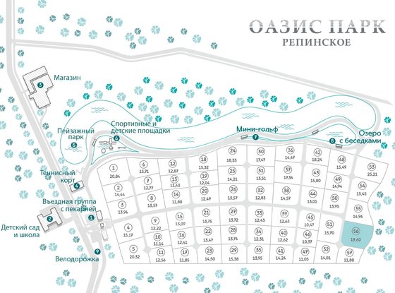 Продажа участка - коттеджный поселок Оазис Парк Репинское, Оазис Парк Репинское кп