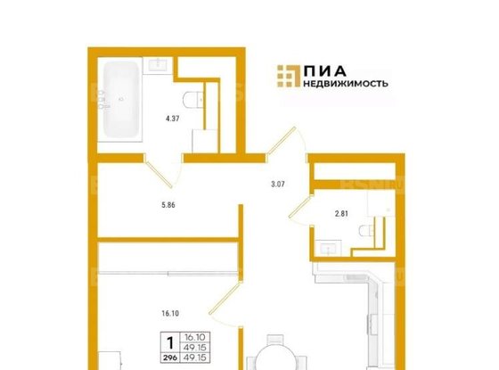 Продажа однокомнатной квартиры в новостройке - Челюскина улица, д.1 