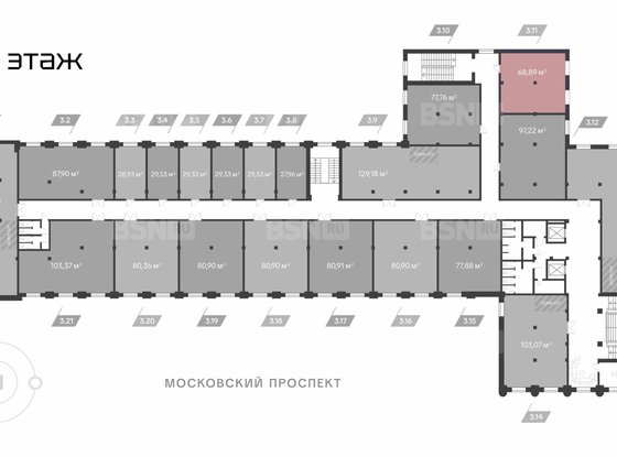 Продажа офиса - Московский проспект, д.114 