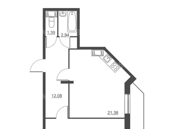 Продажа однокомнатной квартиры - городской поселок имени Свердлова, Западный проезд, д.13/1 