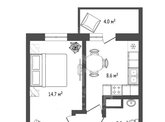 Продажа однокомнатной квартиры - Кудрово, Английская улица, д.2 