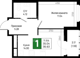 Продажа однокомнатной квартиры в новостройке - Ленинградская область, Всеволожский муниципальный район, Свердловское городское поселение, дер. Новосаратовка 
