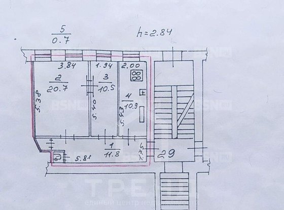 Продажа двухкомнатной квартиры - Кавалергардская улица, д.5 