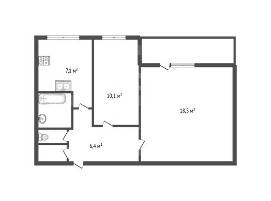 Продажа двухкомнатной квартиры - Энгельса проспект, д.121, корп.1 
