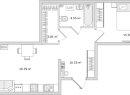 Продажа однокомнатной квартиры в новостройке - ул. Белоостровская, д. 10, корпус 3 