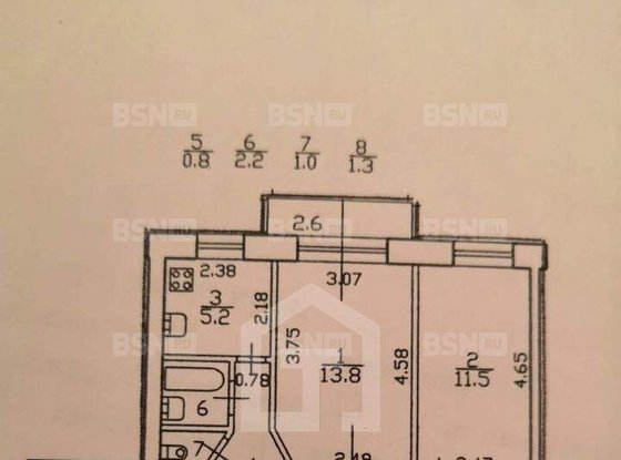 Продажа двухкомнатной квартиры - Орджоникидзе улица, д.11/39 