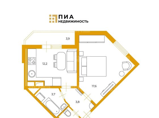 Продажа однокомнатной квартиры - Белышева улица, д.5/6 