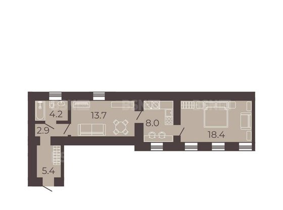 Продажа двухкомнатной квартиры - Большая Подьяческая улица, д.1, корп.3 