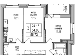 Продажа двухкомнатной квартиры в новостройке - Толубеевский проезд, д. 32 