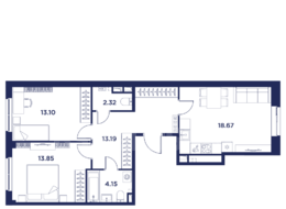 Продажа двухкомнатной квартиры в новостройке - г. Санкт-Петербург, внутригородское муниципальное образование Санкт-Петербурга город Кронштадт, Цитадельская дорога, участок 10 