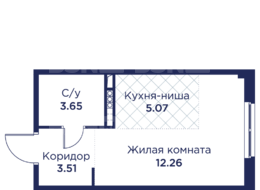 Продажа квартиры студии в новостройке - г. Санкт-Петербург, внутригородское муниципальное образование Санкт-Петербурга город Кронштадт, Цитадельская дорога, участок 10 