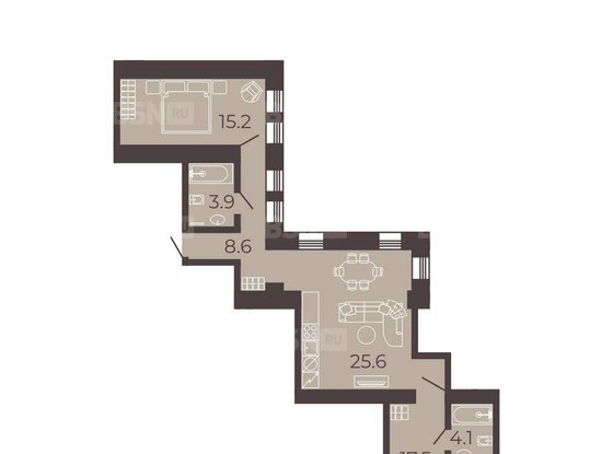 Продажа двухкомнатной квартиры - Большая Подьяческая улица, д.1, корп.3 