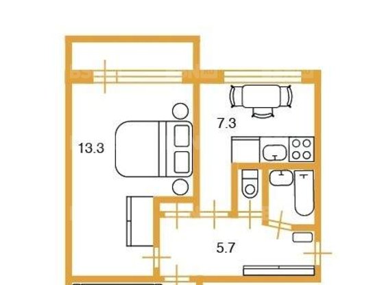 Продажа двухкомнатной квартиры - Верности улица, д.54 