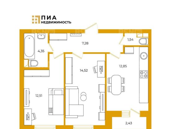 Продажа двухкомнатной квартиры - Мурино, Авиаторов Балтики проспект, д.31 