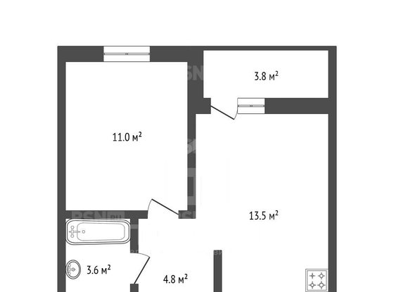 Продажа однокомнатной квартиры - деревня Новосаратовка, Первых ул, д.2, корп.3 