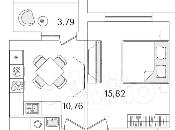 Продажа однокомнатной квартиры - Октябрьская набережная, д.120 