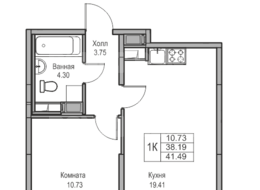 Продажа однокомнатной квартиры в новостройке - г. Санкт-Петербург, 3-я Конная Лахта, участок 9, (северо-восточнее дома 45, литера Д по 3-ей Конной Лахте)
 