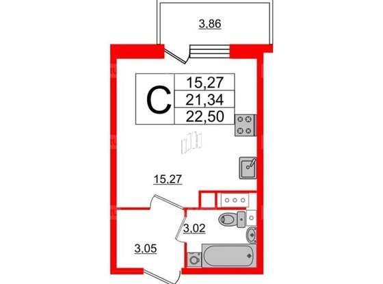 Продажа однокомнатной квартиры - Среднерогатская улица, д.16, корп.2 стр 1 
