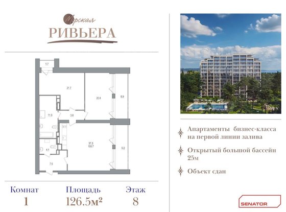 Продажа двухкомнатной квартиры в новостройке - Зеленогорск, Приморское шоссе, д.570, л 