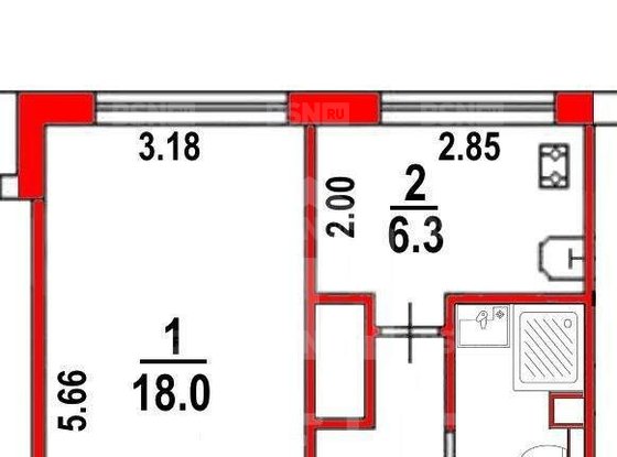 Продажа однокомнатной квартиры - Есенина улица, д.12, корп.1 