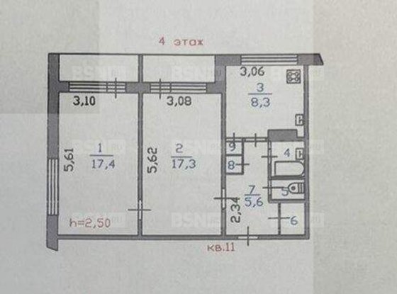 Продажа двухкомнатной квартиры - поселок Кирпичное, Комсомольская улица, д.10 