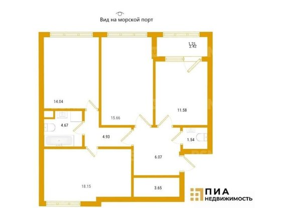 Продажа трехкомнатной квартиры - Челюскина улица, д.6, стр1 