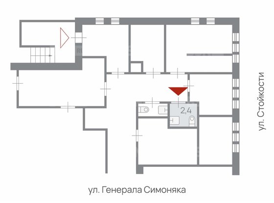 Продажа офиса - Генерала Симоняка улица, д.10, литера А 