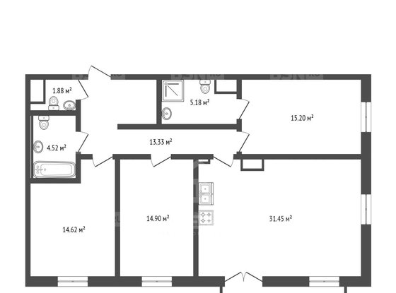 Продажа трехкомнатной квартиры - Александра Грина бульвар, д.2, корп.1 стр 1 